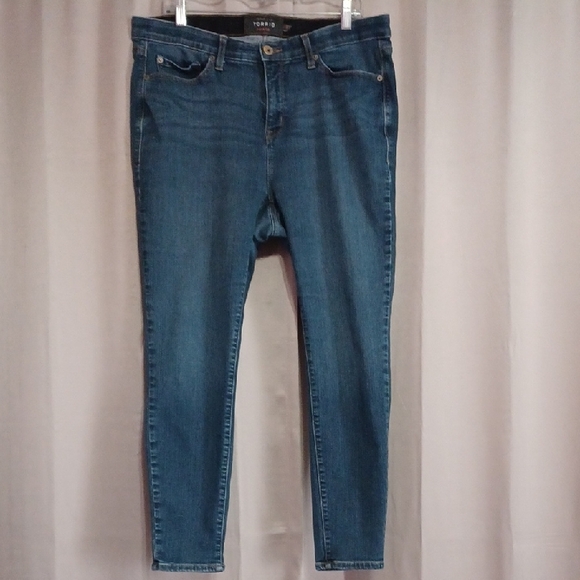 torrid Denim - Torrid Premium Sky High Skinny Jeans Gap Proof Waist Plus Size 18R Stretch